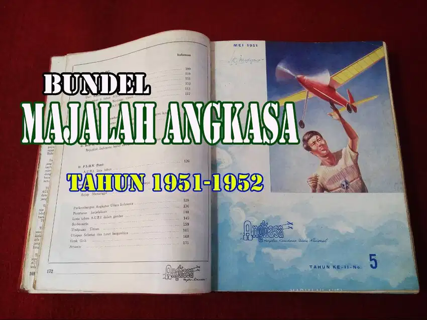 Dijual ! Bundel Majalah ANGKASA thn 1951-1952
