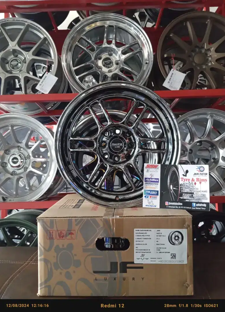 Velg black chrome rpf1 r16 4x100/114.3 lbr7 et40