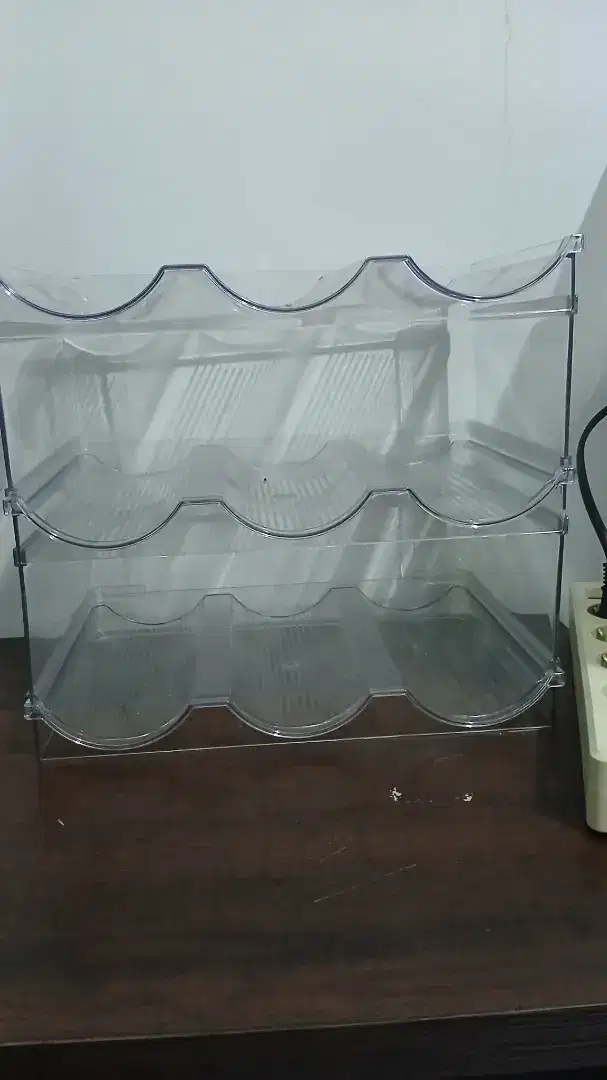 Rak Botol Holder Arcylic Tebal 3 Botol/3Tingkat