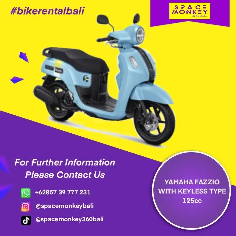 SEWA MOTOR BALI - fazzio, scoopy, lexi, pcx