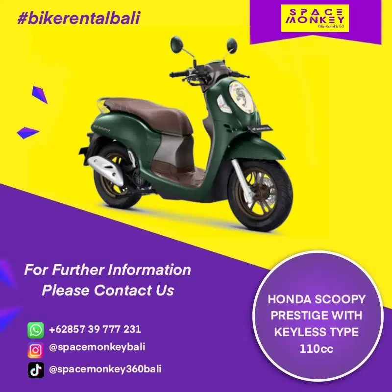 SEWA MOTOR BALI - fazzio, scoopy, lexi, pcx