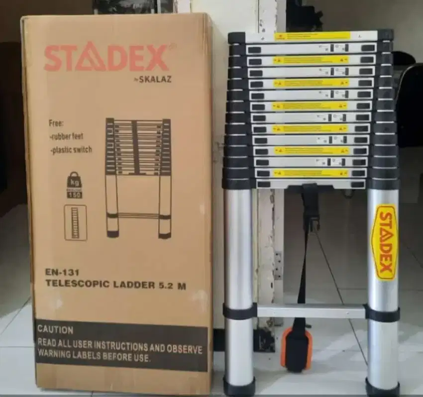 Tangga telescopic single, Tangga buat pasang cctv, wifi, listrik