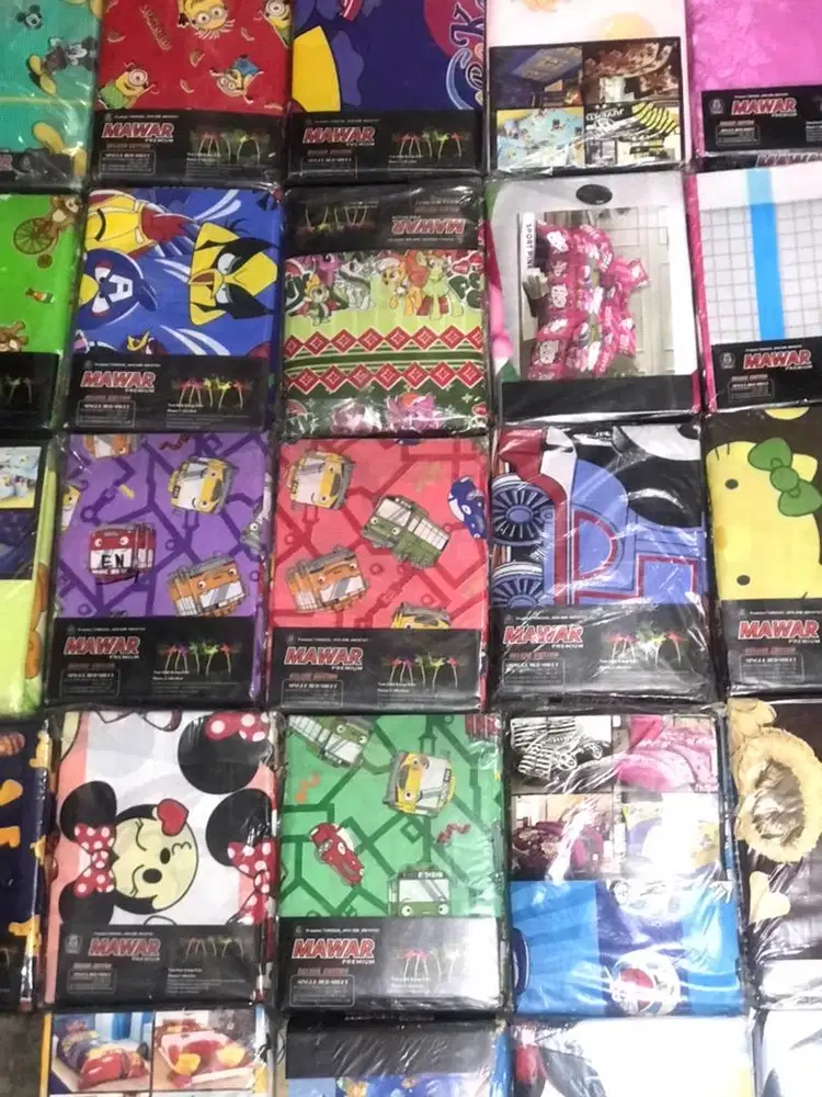 Sprei MAWAR set Single 3 kaki/100x200cm, kode EN