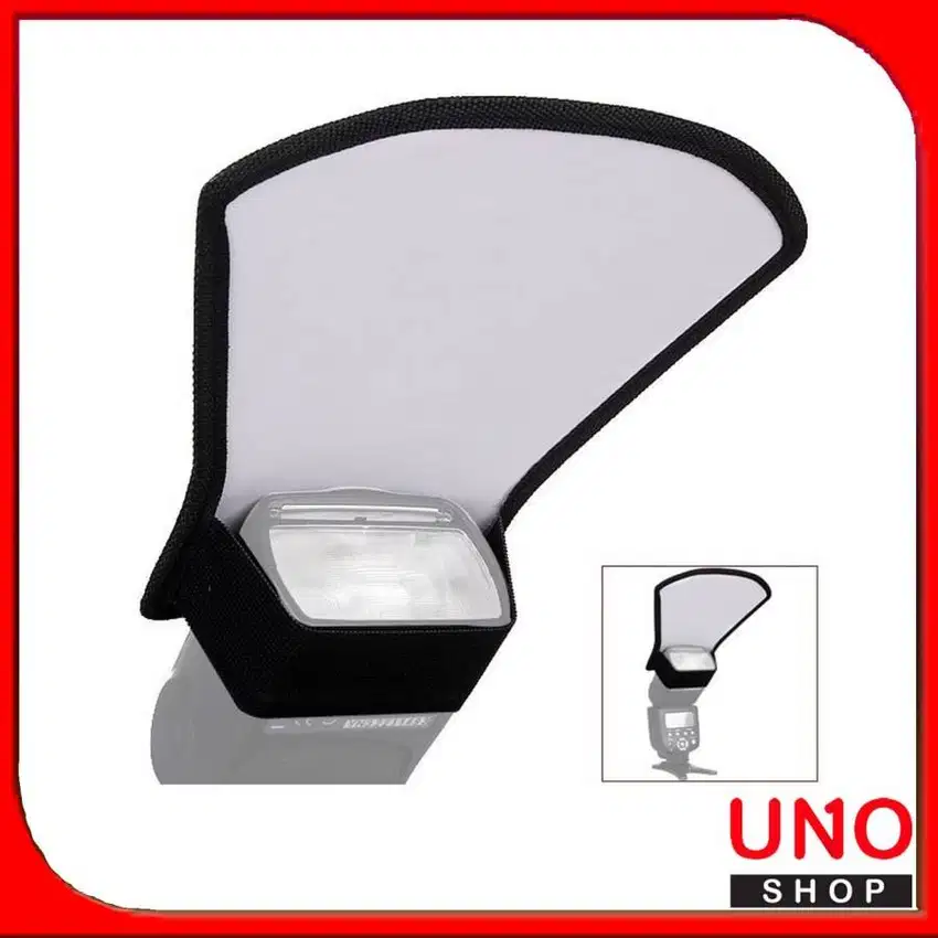 2in1 Universal External Flash Reflector & Diffuser - Silver/White