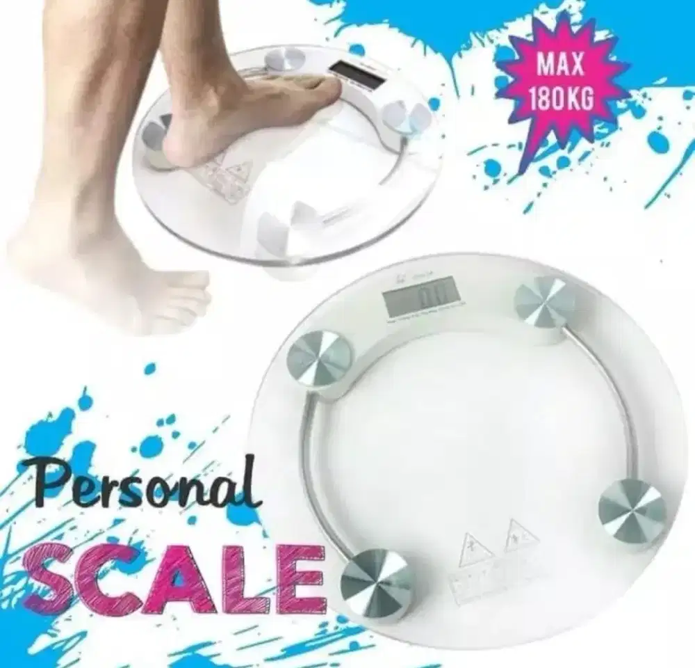 Timbangan Badan Kaca Digital Dewasa 33cm Personal Scale Murmer