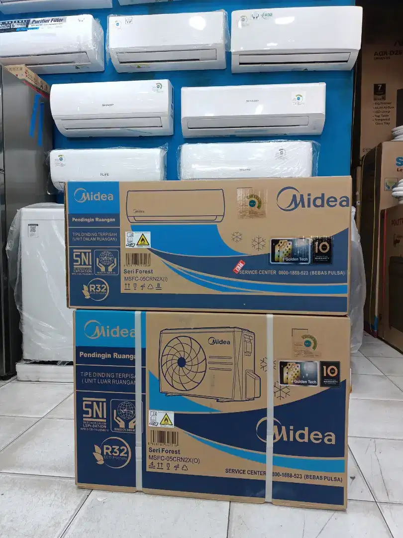 AC MIDEA 1/2 PK BARANG BARU GARANSI RESMI PABRIK HARGA SDH PEMASANGAN