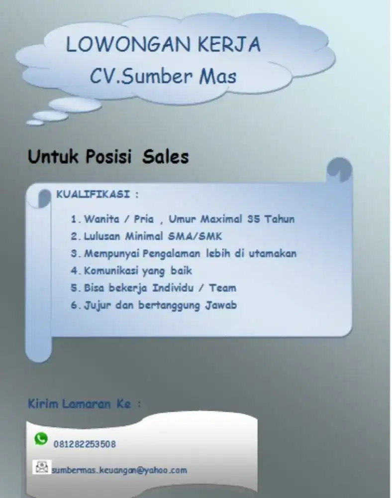 Lowongan kerja sales