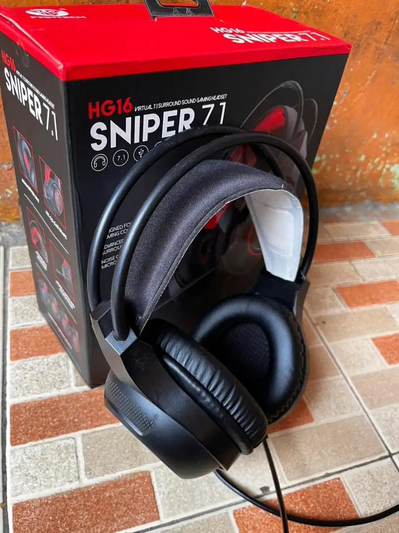 HEADSET GAMING FANTECH SNIPER HG16 7.1 VIRTUAL SURROUND