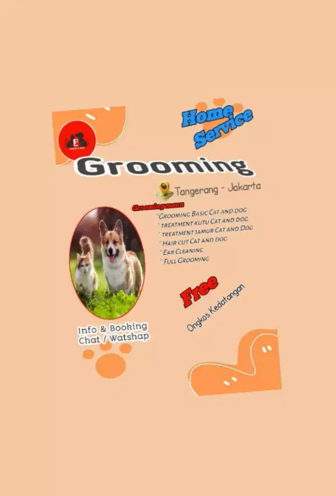 Grooming cat and dog Pik 1 dan pik 2 datang kerumah