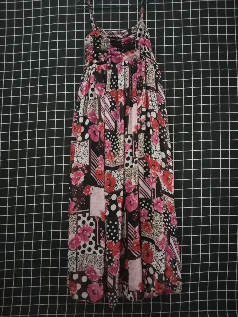 Dres panjang motif bunga