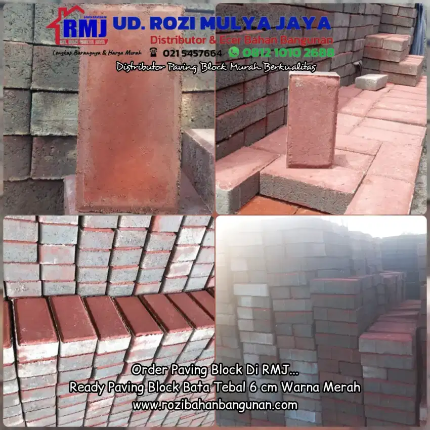 Paving Block Merah Bata 6 cm