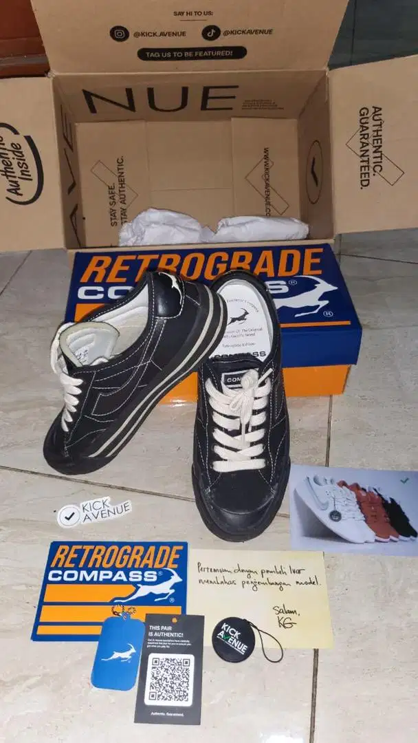 SEPATU PRIA DAN WANITA COMPASS RETROGRADE HITAM