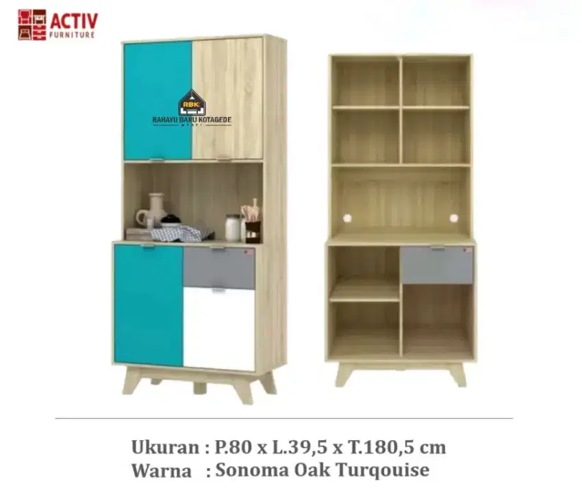 KITCHEN SET 2 PINTU LOTUS KC 80 - LEMARI BUFET DAPUR MURAH JOGJA