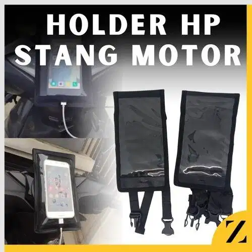 Holder Hp Motor Kain Kulit Tas Cover Pelindung Handphone Stang Setang