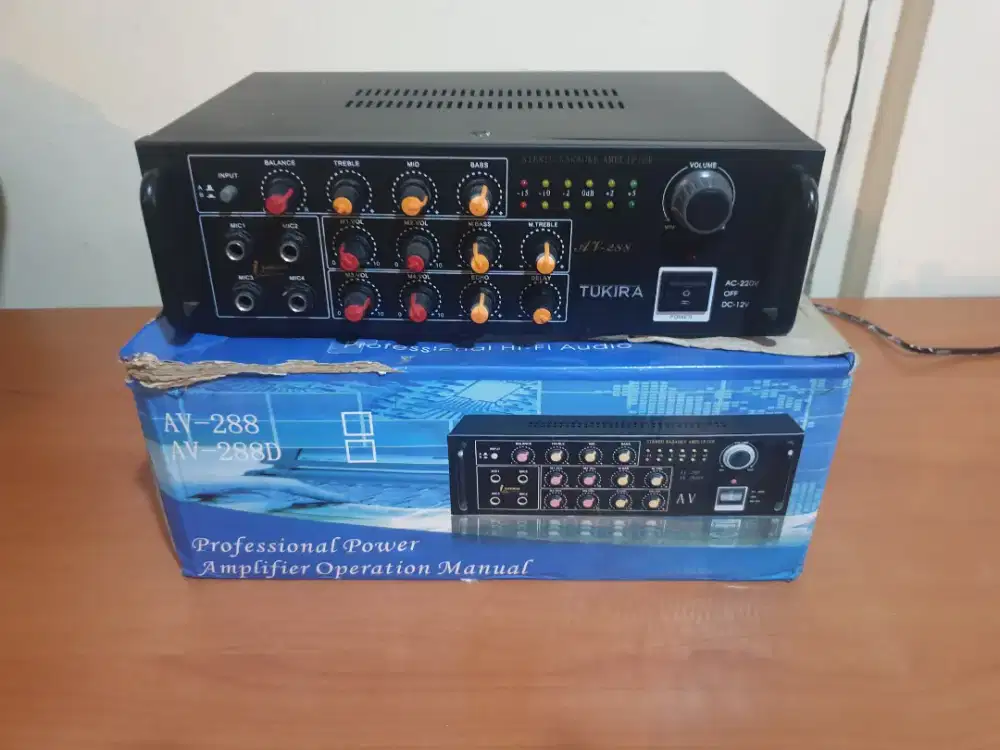 Jual murah Stereo Karaoke Amplifier AV288D merk Tukira