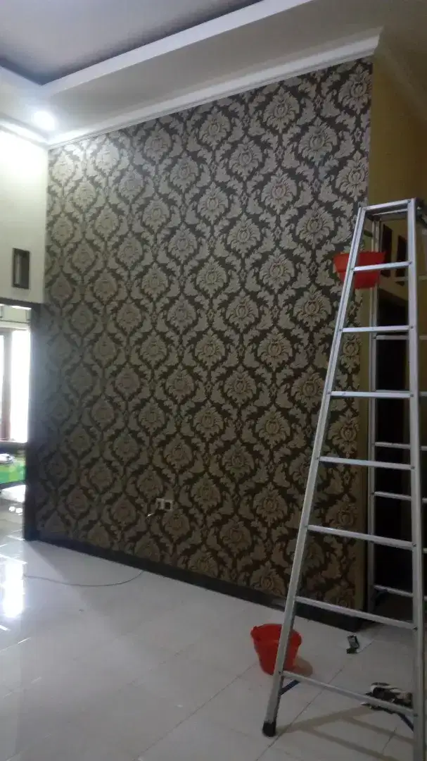 WALLPAPER DINDING BAHAN TIMBUL