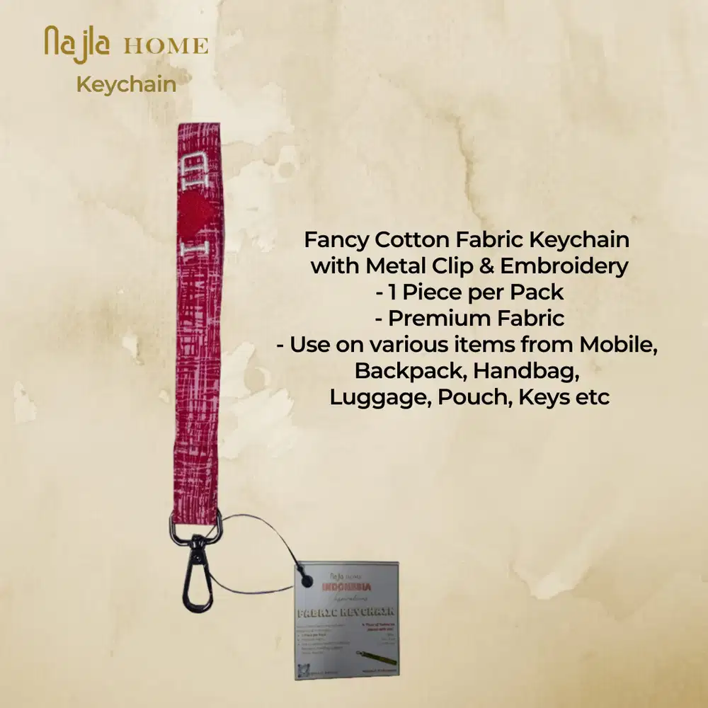 INDONESIA Inspirations Fabric Keychain
