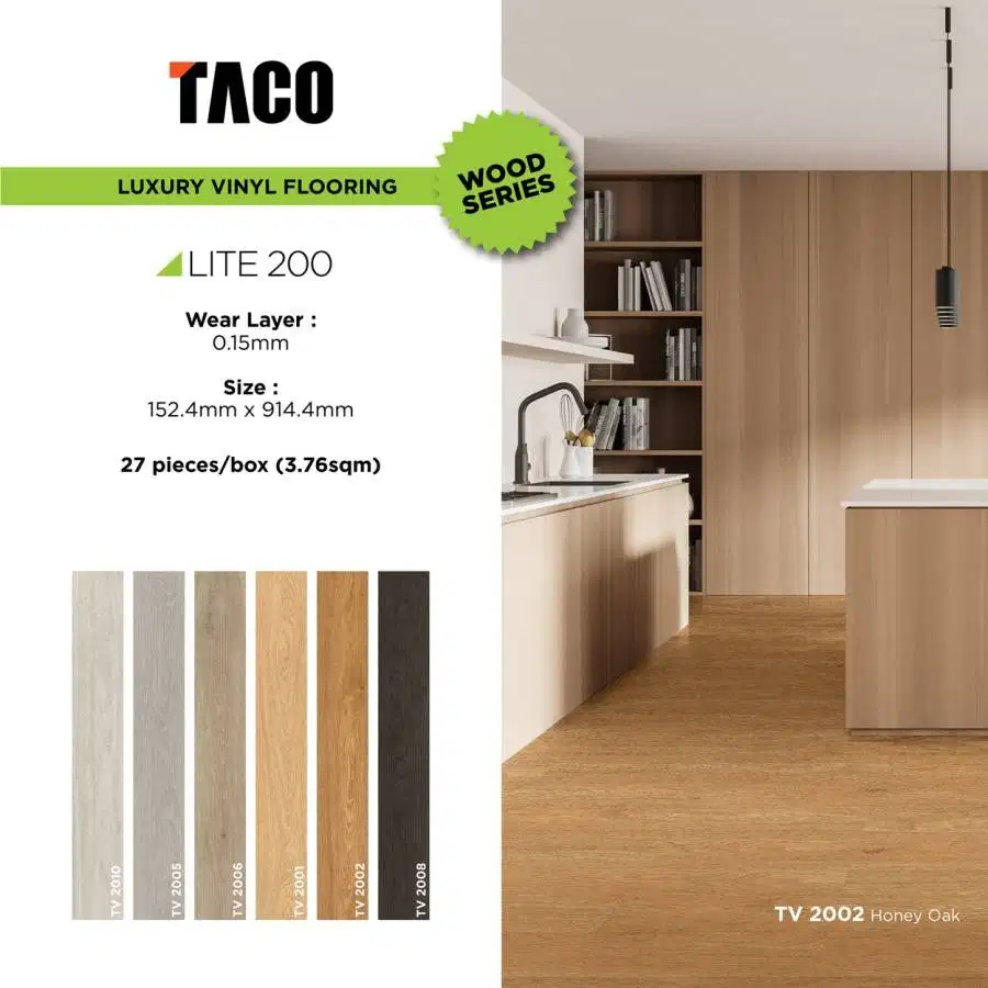 TACO Vinyl Flooring Lantai Vinyl Tebal 2mm & 3mm