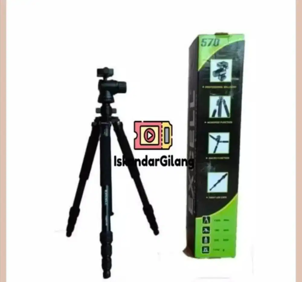 Excell Vega 570 Tripod Monopod Professional Ballhead Camera Makro