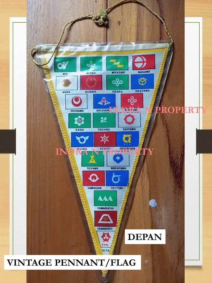 PENNANT FLAG SOUVENIR BANNER BENDERA VINTAGE- JEPANG -JAPAN