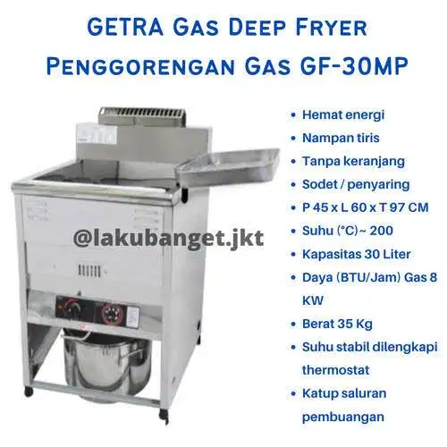 Deepfryer gentra kapasitas 30 liter