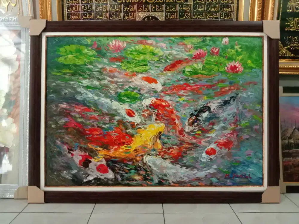 LUKISAN IKAN KOI PALET