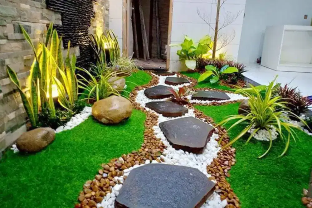 Jasa pembuatan taman kering taman minimalis