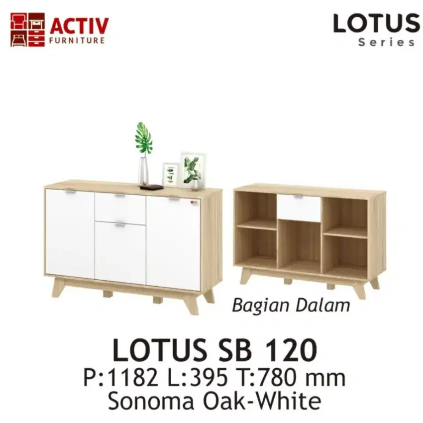 LOTUS SB 120 - SIDEBOARD ACTIV LEMARI BAWAH/MEJA TV