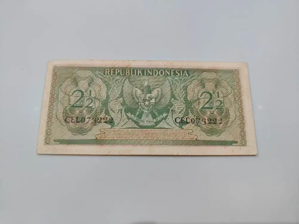 Uang kuno pecahan 2 1/2 tahun 1956