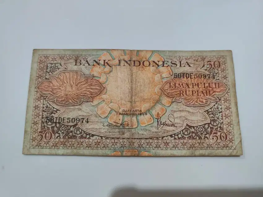 Uang kuno pecahan 50 tahun 1959