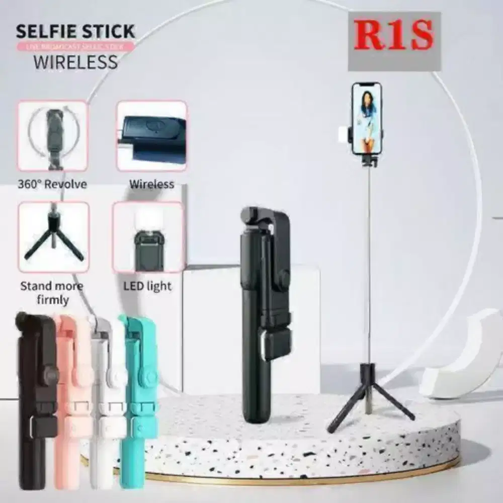 Tongsis 3in1 lampu bluetooth dll