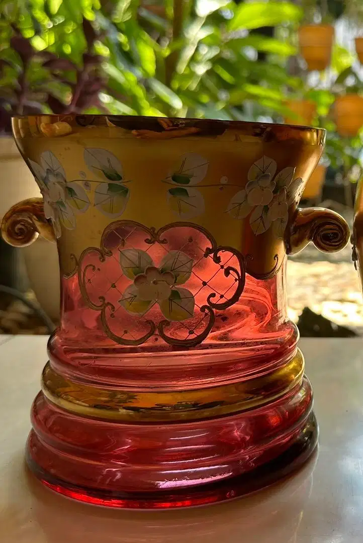 Kristal Bohemia Boro Merah Ice Bucket