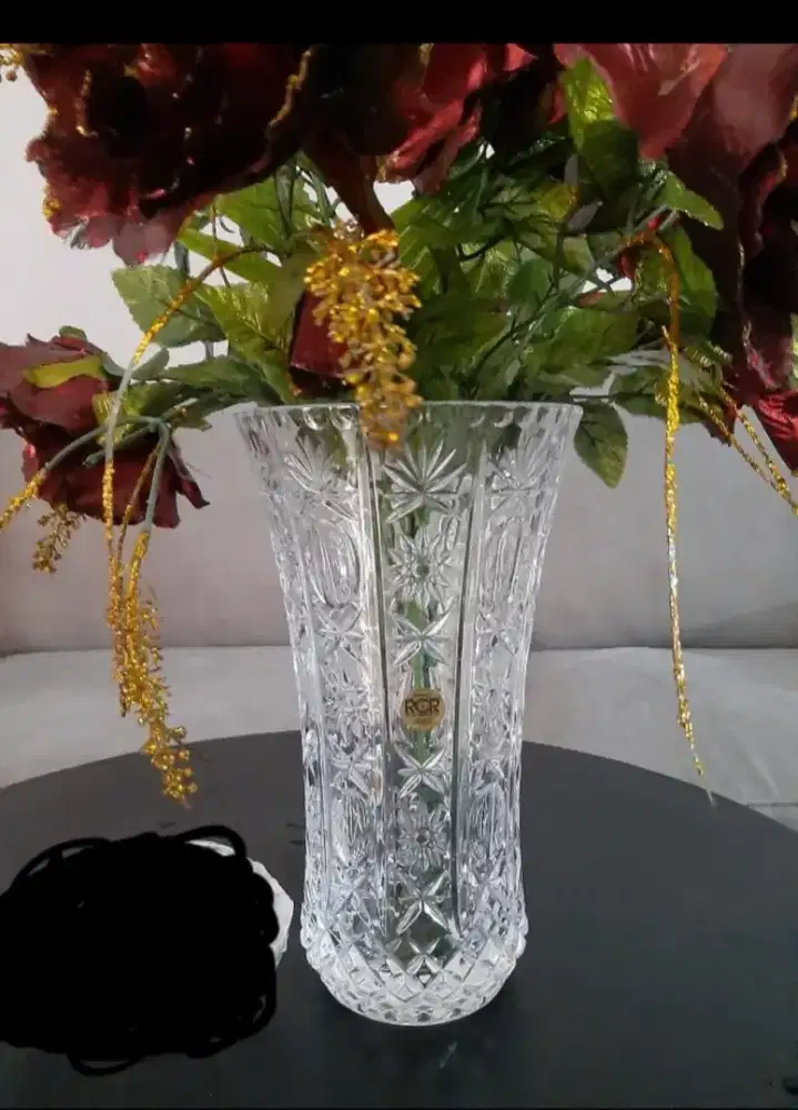 Barang Antik Crystal Full Ukiran Asli Italy RCR langka Mewah