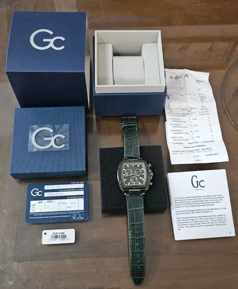 Jam Tangan GC (Guess Collection) original Y83011G9MF green
