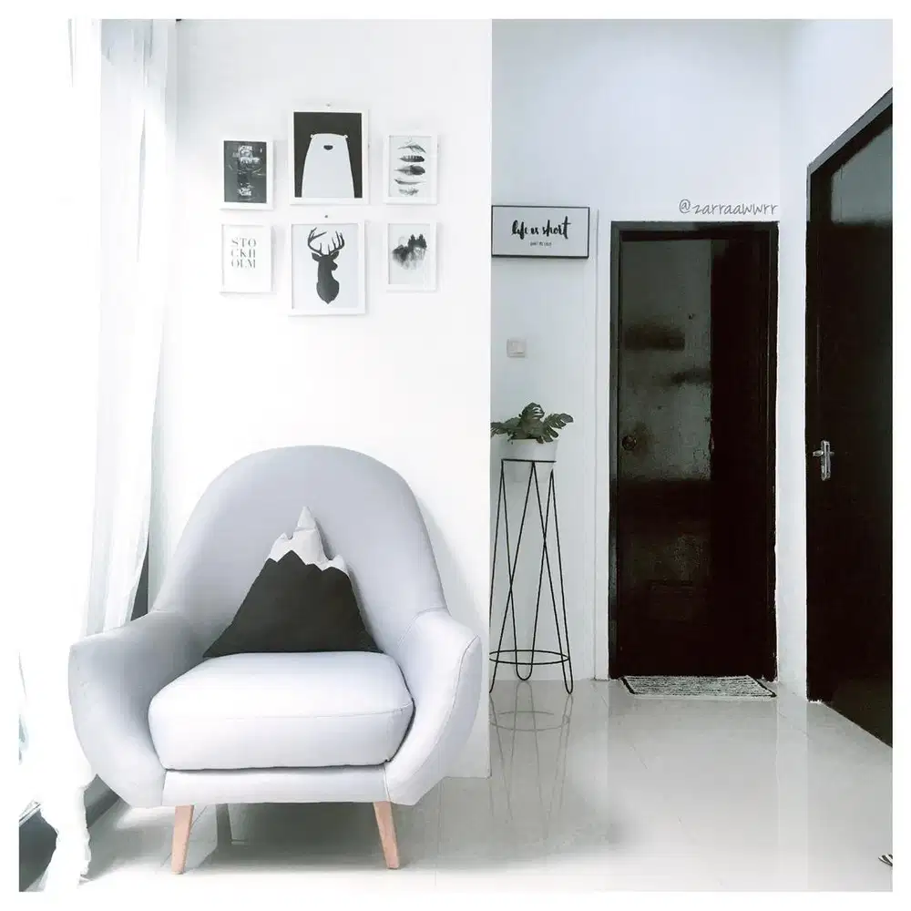 Sofa Single seater warna Abu