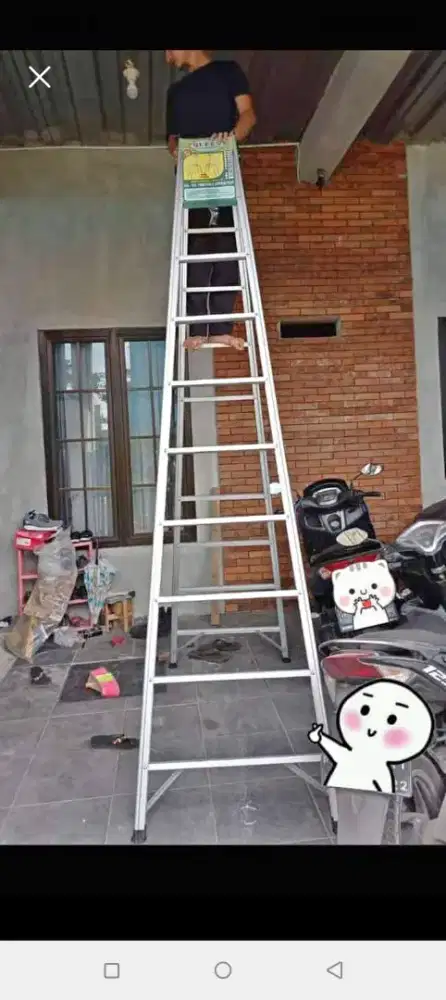 Tangga 3 meter bahan alumunium kuat murah