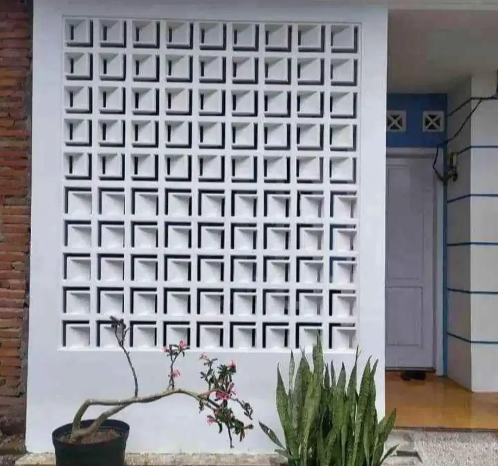 Roster putih beton minimalis