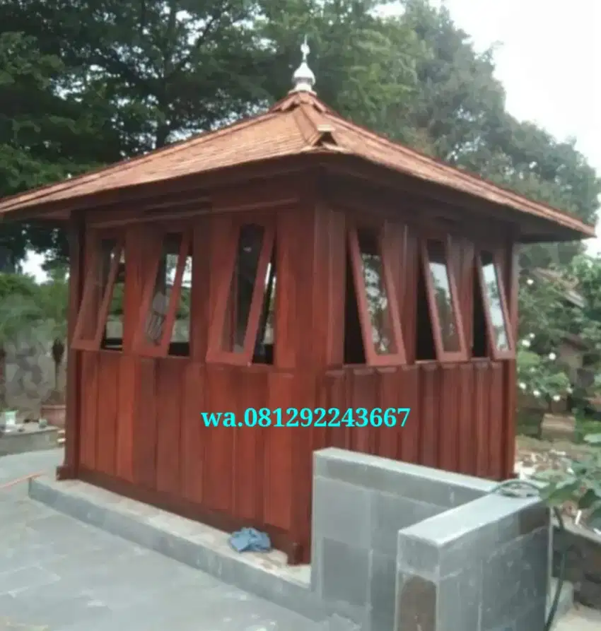 saung gazebo musholla kayu klapa