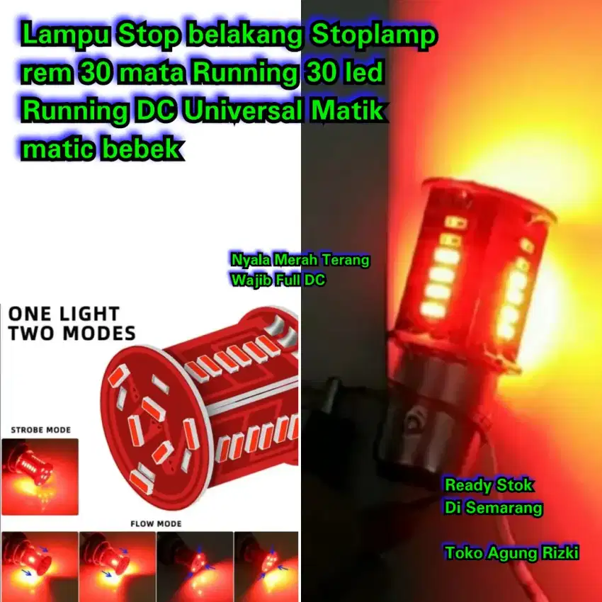 Lampu Stop belakang Stoplamp rem 30 mata Running 30 led Running DC