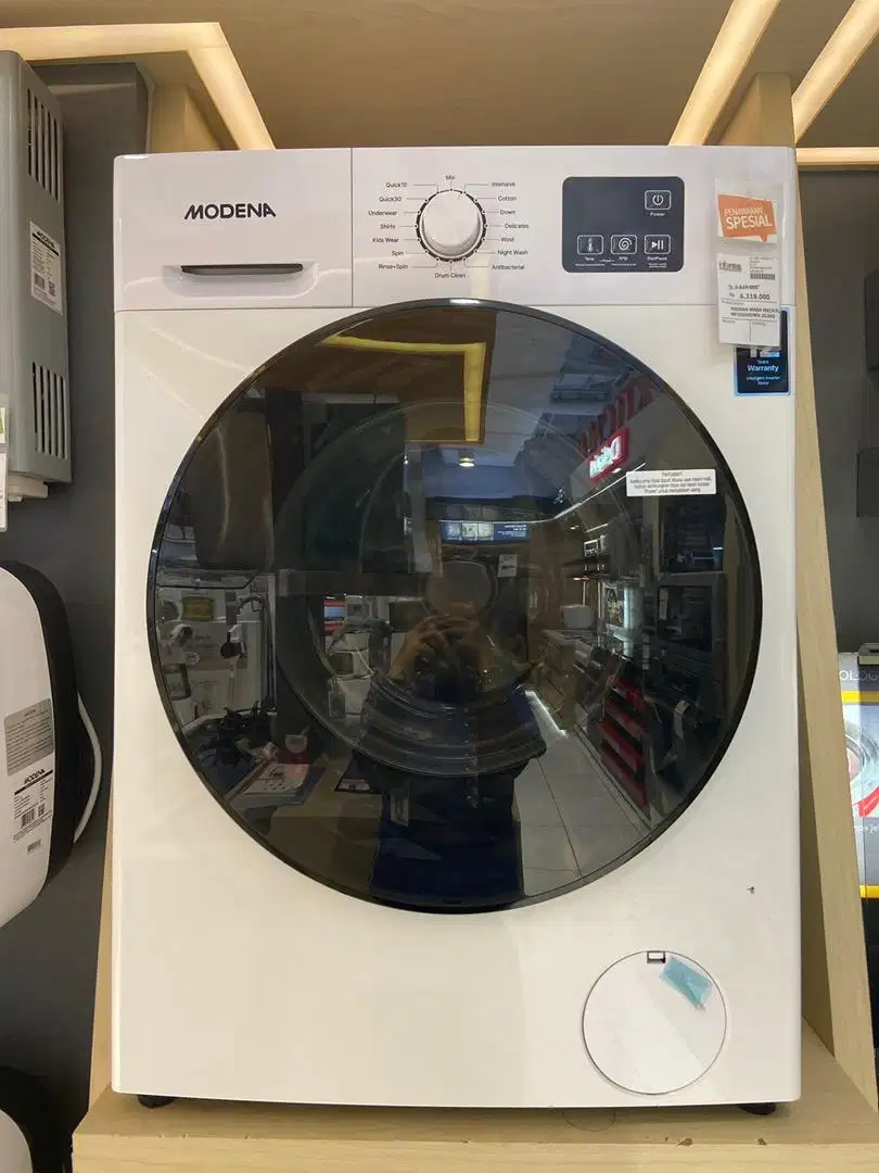 PROMO CICILAN 0% MODENA WASH MACH FRONT LOADING WF1030VDWH 10.5Kg