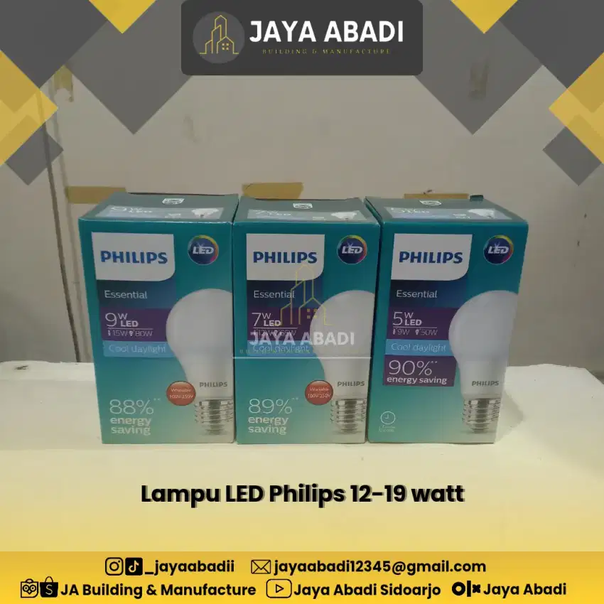 Lampu LED Essential Philips 5, 7 dan 9 watt