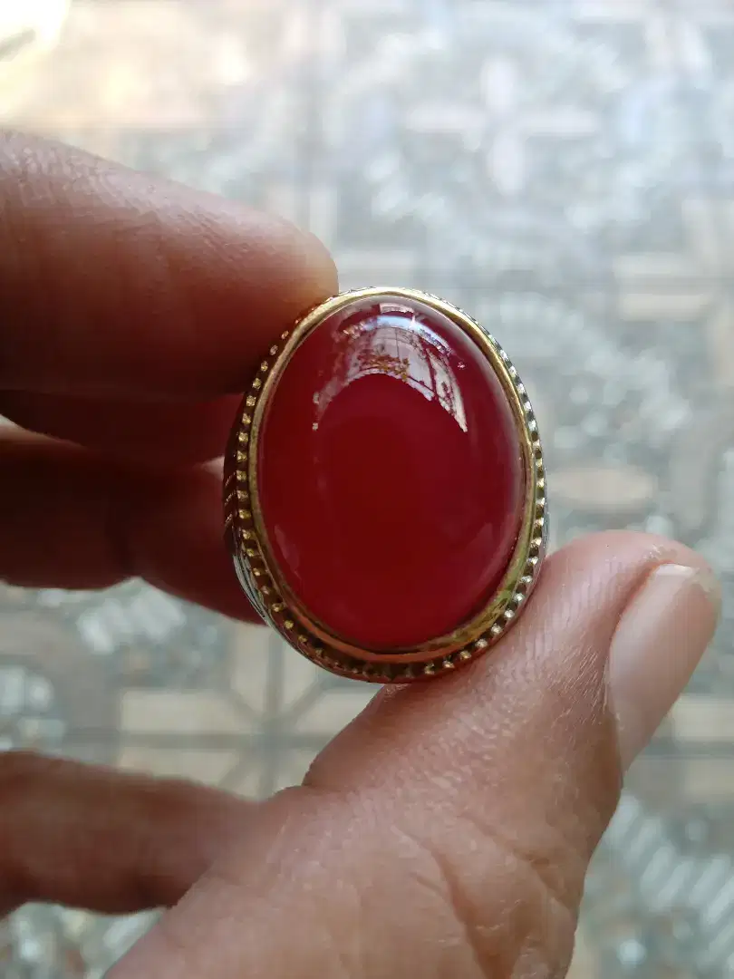 Batu cincin akik Red baron pacitan asli