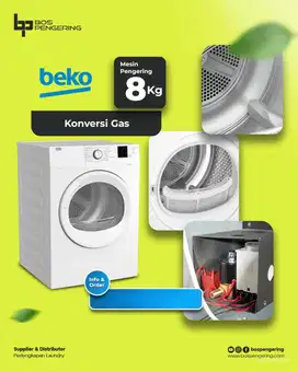 Mesin Pengering Konversi Gas Beko Dryer Pakaian Laundry