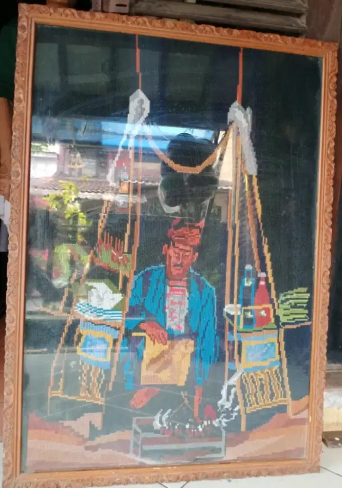 DIJUAL LUKISAN SATE SULAM KRISTIK 67 x 98 harga 1.000.000