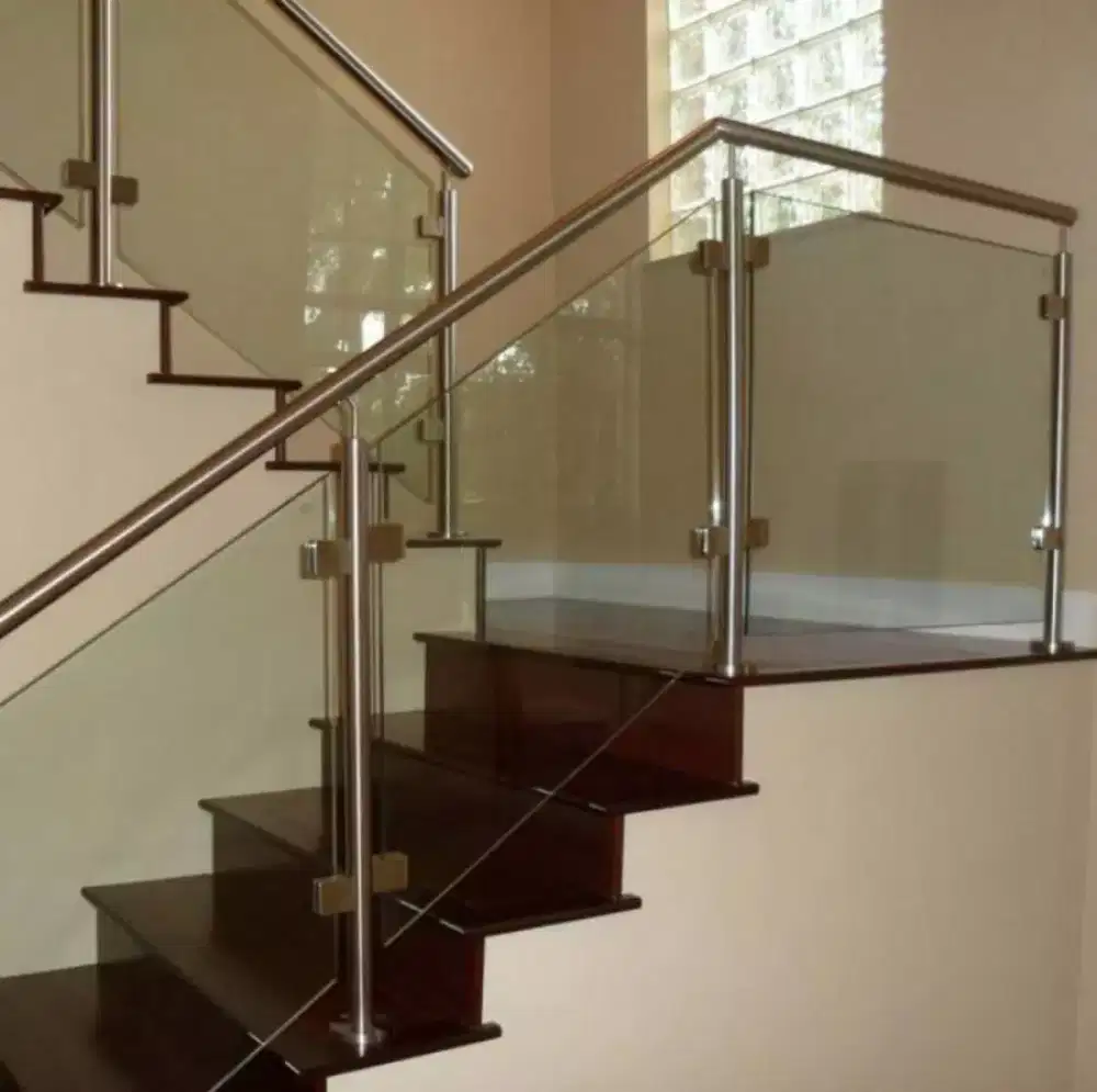 Railing kaca temperd