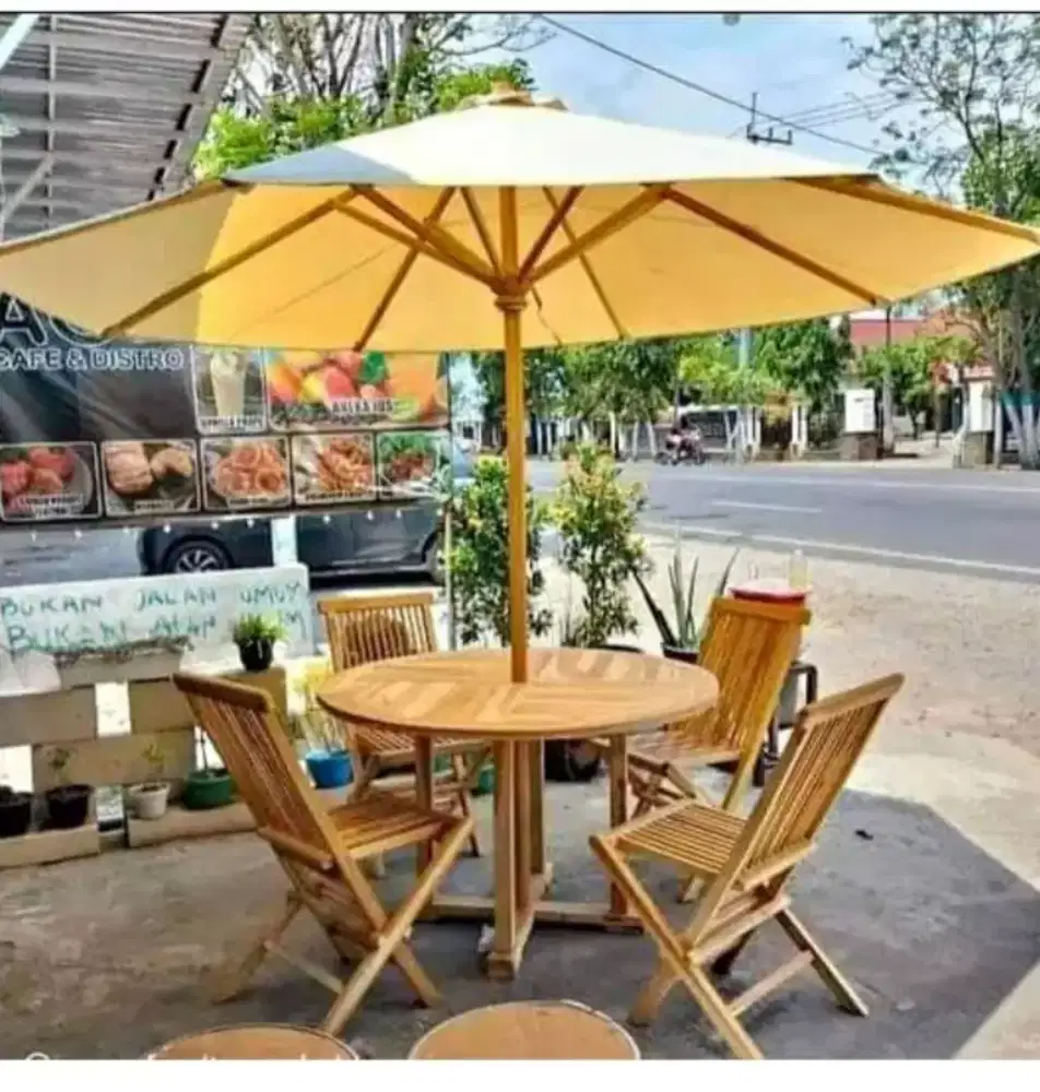 Meja payung set taman