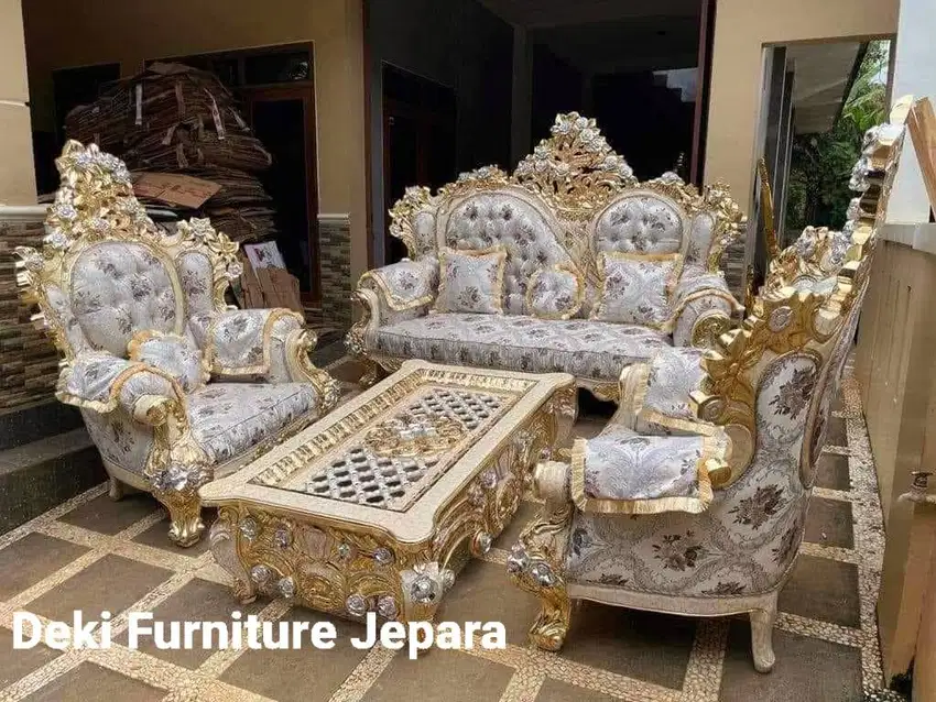 Sofa Jati Model Terbaru 2024 Minimalis 1 Set Kursi Sofa Ruang Tamu