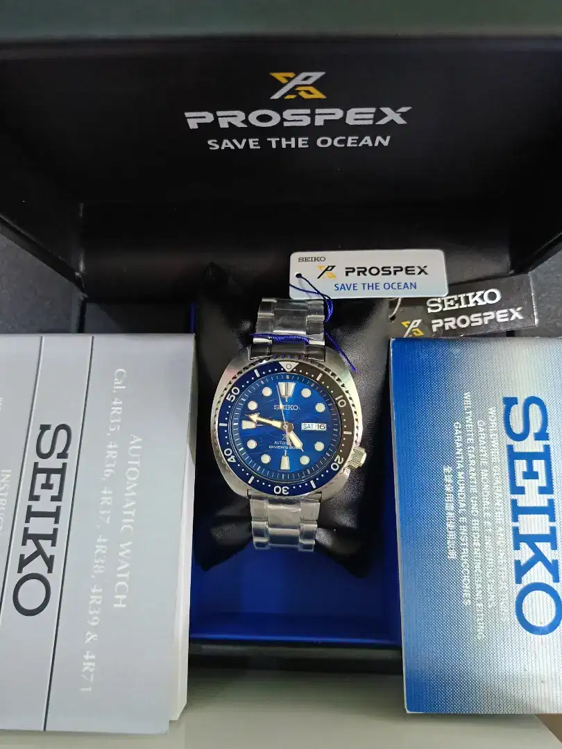 Jam Seiko Turtle Prospex save the ocean Original