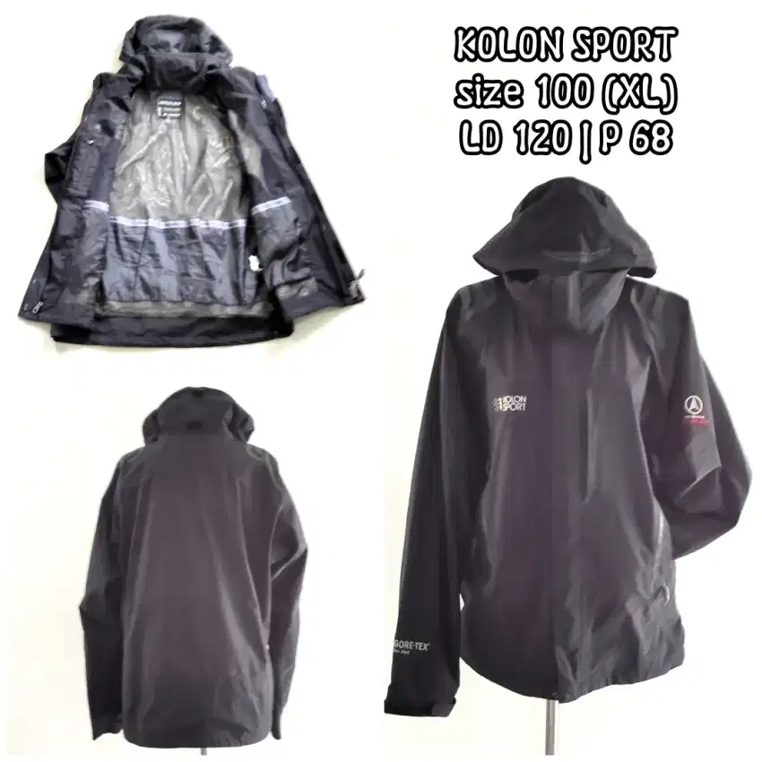 Jaket outdoor jaket gunung waterproof KOLON SPORT sz 100(XL), preloved