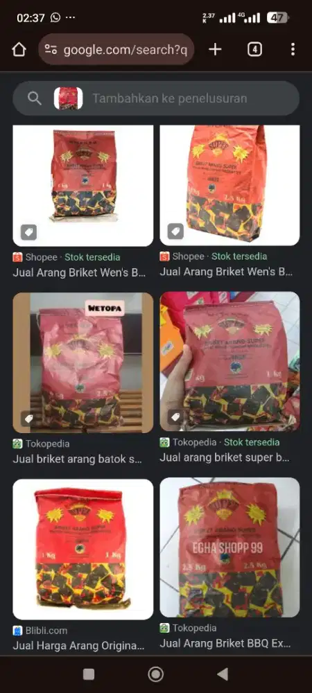 Briket Arang kayu organic murni Dan alami.